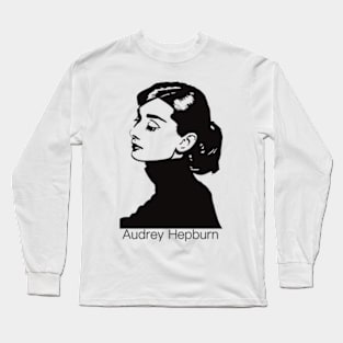 Audrey Hepburn Fan Artwork Long Sleeve T-Shirt